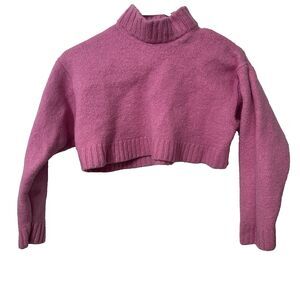 Wilfred Free Women's 100% Merino Wool Pink Cropped Sweater XL